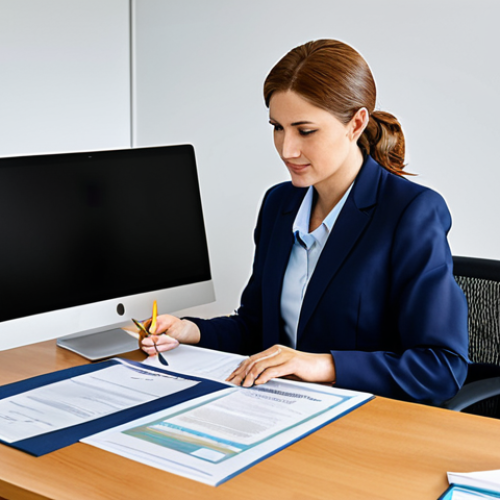 Home 25 Certification Renewal**
"A professional consultant, fully clothed in a modest business outfit, reviews documents at a well-lit desk, symbolizing certification renewal. The scene includes certificates and continuing education records. Professional, safe for work, appropriate content, perfect anatomy, natural proportions, family-friendly."
**
