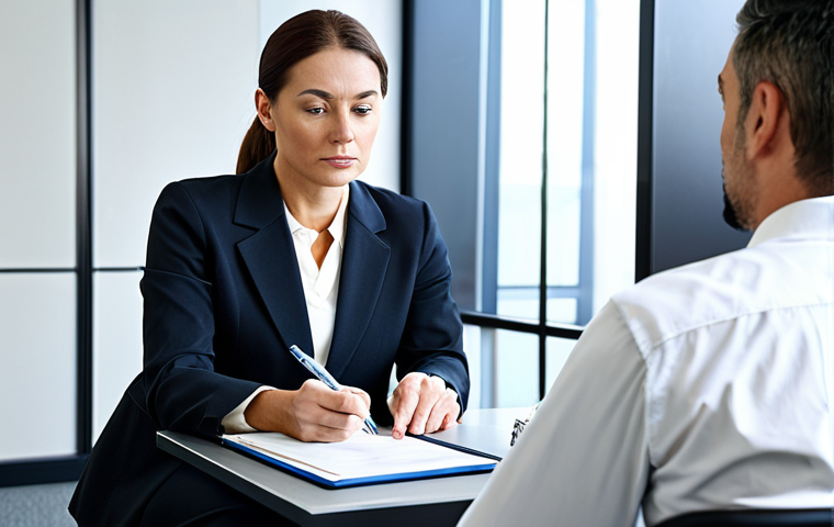 **

A professional rehabilitation consultant, fully clothed in appropriate business attire, conducting an initial assessment with a client in a well-lit office. The consultant is listening attentively and taking notes. Safe for work, appropriate content, perfect anatomy, natural pose, professional environment, modest clothing.

**