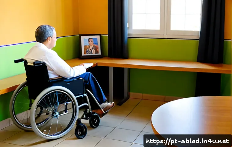 Home 17 장애인상담사 상담 사례 - Photorealistic disability counselor consultation in a welcoming Portuguese community support center,...